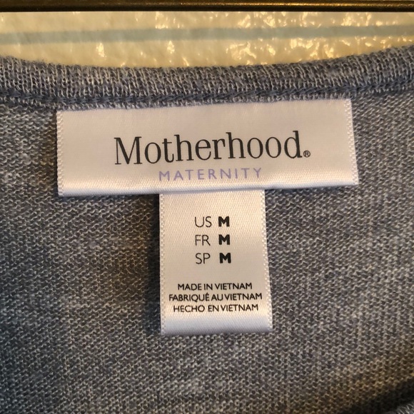 Motherhood Maternity Gray & Plaid Blouse size M - Picture 4 of 7